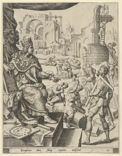 Solomon Building the Temple, from "The Story of Solomon"
