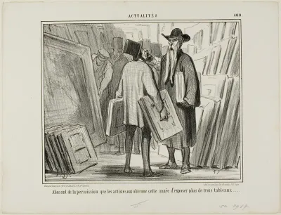 Some artists are taking advantage of this year's permission to exhibit more than three paintings, plate 400 from Actualités
