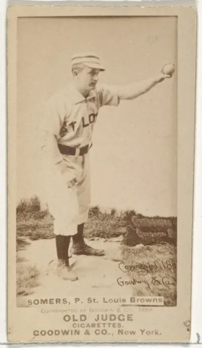 Somers, Pitcher, St. Louis Browns, from the Old Judge series (N172) for Old Judge Cigarettes