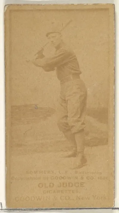 Sommers, Left Field, Baltimore Orioles, from the Old Judge series (N172) for Old Judge Cigarettes