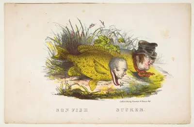 Son Fish and Sucker, from "The Comic Natural History of the Human Race"