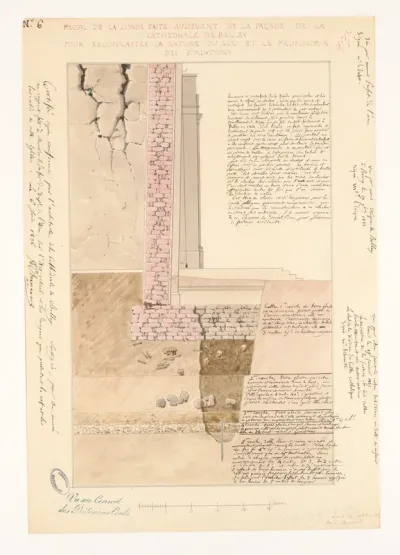Sondage des fondations de la cathédrale de Belley