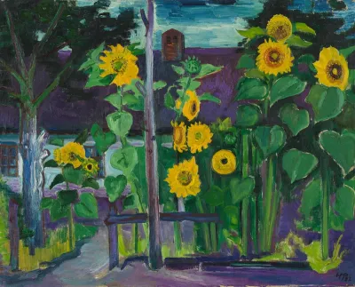 Sonnenblumen vor meiner Wohnung