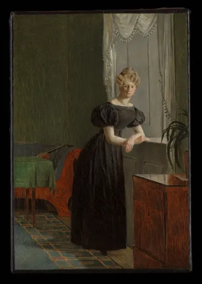 Sophie Købke (later Sophie Krohn, 1807–1853), the Artist's Sister, in the Hall at Kastellet