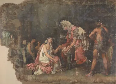 Sophonisbe kneeling before Masinissa, King of Numidia