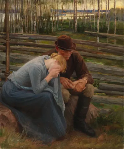 Sorrow, variation of the illustration for the poem At the Fair of Vernamo ; Sorrow