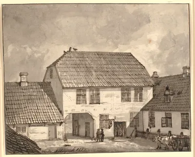 Sorøs byport set inde fra byen