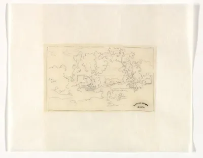 Southern landscape with a building and figures