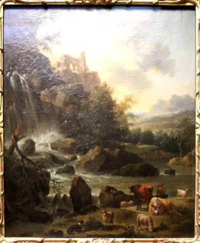 Southern landscape with waterfall