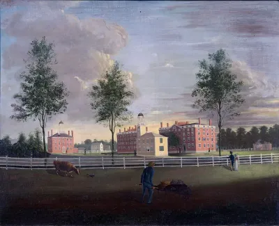Southwest View of Bowdoin College, Brunswick, Maine