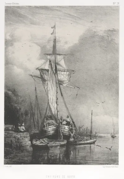 Souvenirs d' Artistes (No. 78): Six Marines: Environs de Rouen