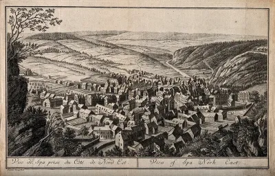 Spa, Belgium: bird's eye view from the north-east
