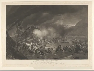 Spaanse scheepswrakken en drenkelingen voor Gibraltar, 1782
