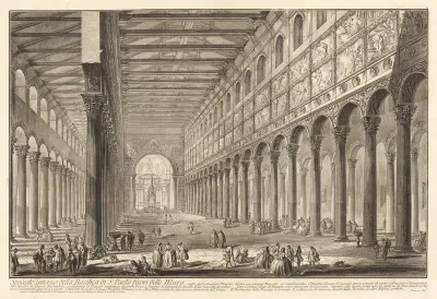 Spaccato interno della Basilica di S. Paolo fuori delle Mura