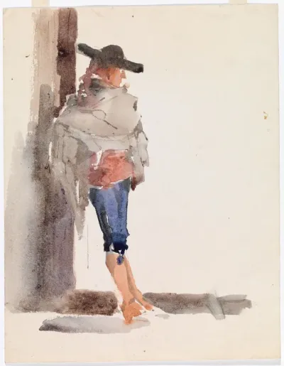 Spaniard Leaning Against a Wall, study