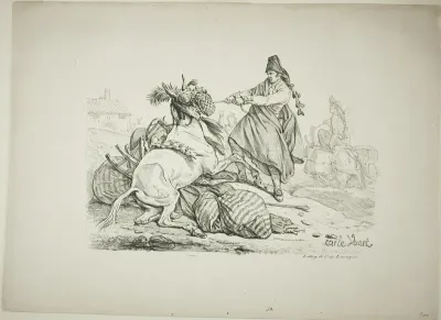 Spanish Muleteer Raising his Mule