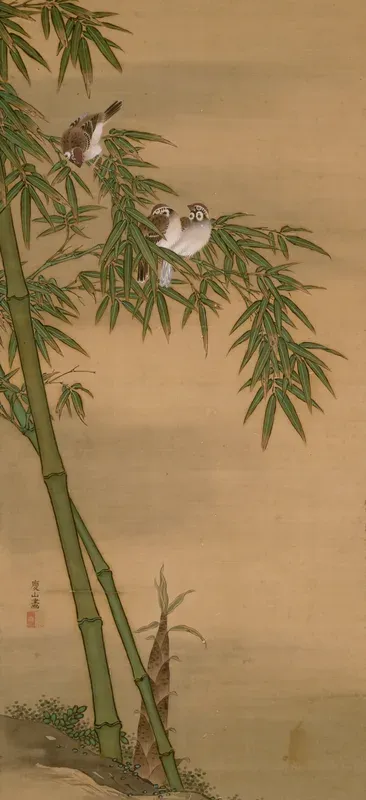 Sparrows and Bamboo