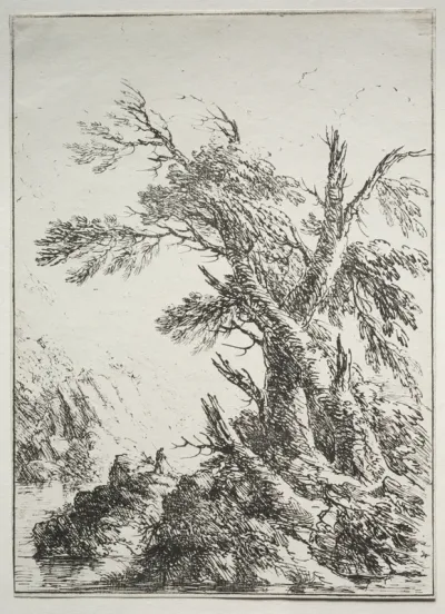 Specimens of Polyautography:  Along the Bank of a River