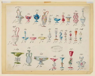 Specimens of White and Colored Glassware