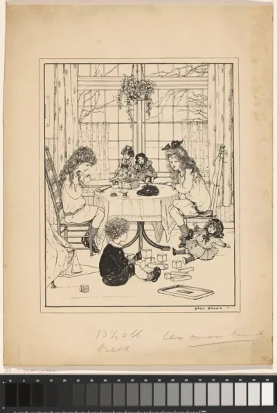 Spelende kinderen in een interieur