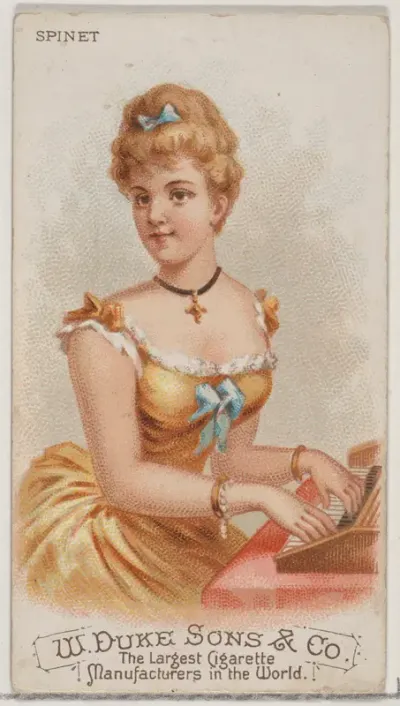 Spinet, from the Musical Instruments series (N82) for Duke brand cigarettes