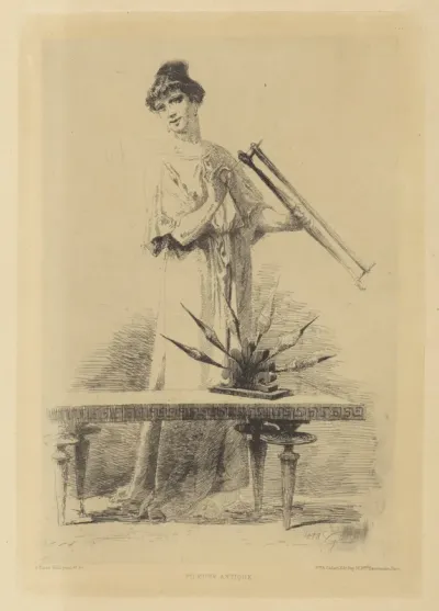 Spinnende vrouw