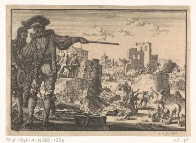 Spinola laat de muren van Mülheim afbreken, 1614
