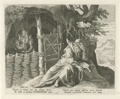 Spiridon van Cyprus als kluizenaar
