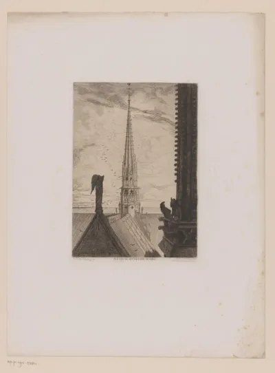 Spits van de Notre-Dame in Parijs