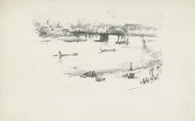 Spoorwegbrug over de Theems bij Charing Cross
