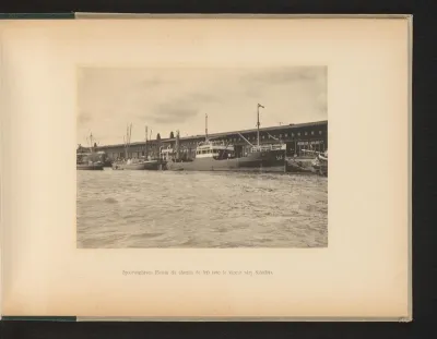 Spoorweghaven met het stoomschip Ary Scheffer, Rotterdam