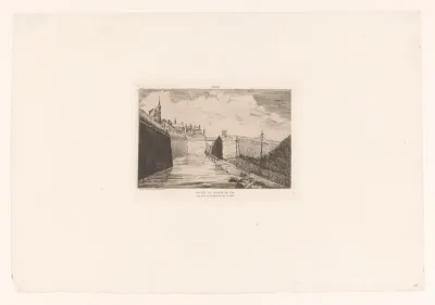 Spoorwegtoegang van de stad Mons