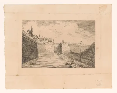 Spoorwegtoegang van de stad Mons