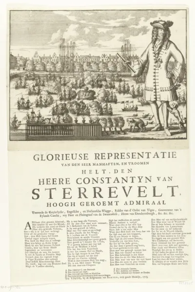 Spotprent op admiraal Sterrevelt, 1703
