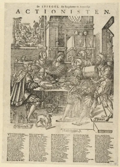 Spotprent op de Actionisten van 1720