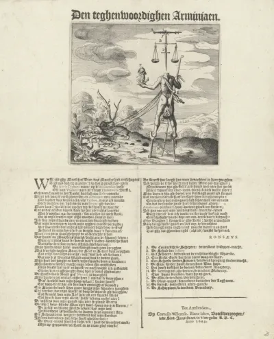 Spotprent op de arminianen