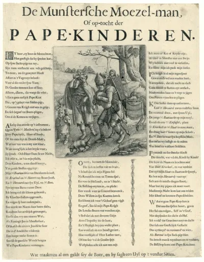 Spotprent op de bisschop van Munster, 1672