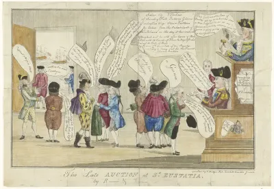 Spotprent op de Engelsen op Sint-Eustatia, 1781