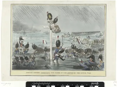 Spotprent op de Franse troepen voor Antwerpen, 1832