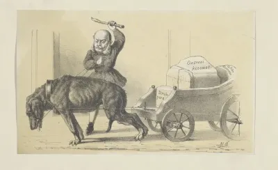Spotprent op de octrooi- en drukperswet