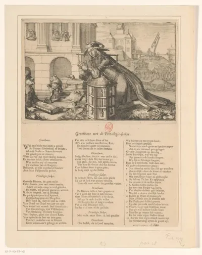 Spotprent op de regenten van Amsterdam, 1690