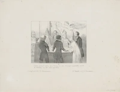 Spotprent op de val van het ministerie Thorbecke door de Aprilbeweging, 1853