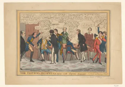 Spotprent op de verdeeldheid op de Londense Conferentie, 1831