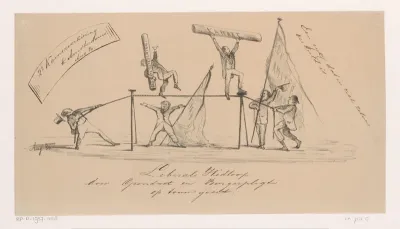 Spotprent op de verkiezingen voor de Staten-Generaal in augustus 1880 te Amsterdam