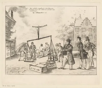 Spotprent op de veroordeling van C. de Bruyn en zijn zoons