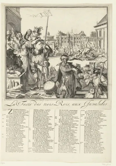 Spotprent op de vlucht van Jacobus II naar Franrkijk, 1689