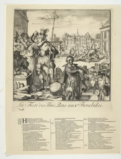Spotprent op de vlucht van Jacobus II naar Franrkijk, 1689