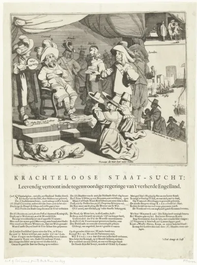 Spotprent op Engeland en Cromwell, 1652