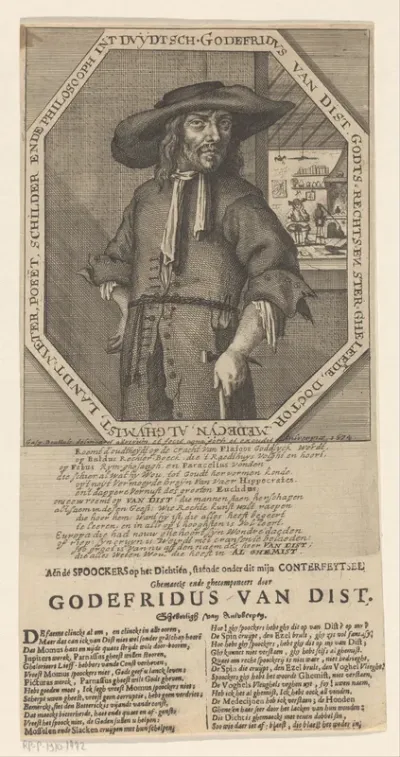 Spotprent op Godefridus van Dist