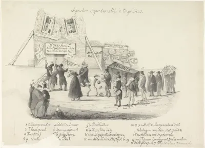Spotprent op Van Someren, burgemeester van Kralingen, ca. 1883